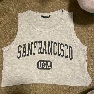 SHEIN gray, San Francisco tank top, cropped